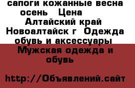   сапоги кожанные весна-осень › Цена ­ 500 - Алтайский край, Новоалтайск г. Одежда, обувь и аксессуары » Мужская одежда и обувь   